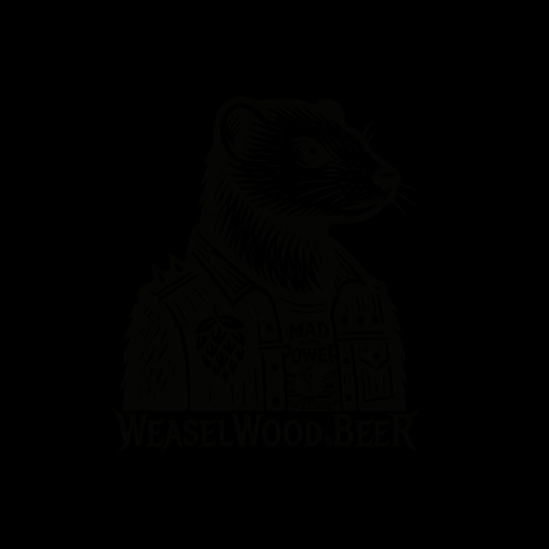 Weaselwood MWP logo — black on transparent, no effects
